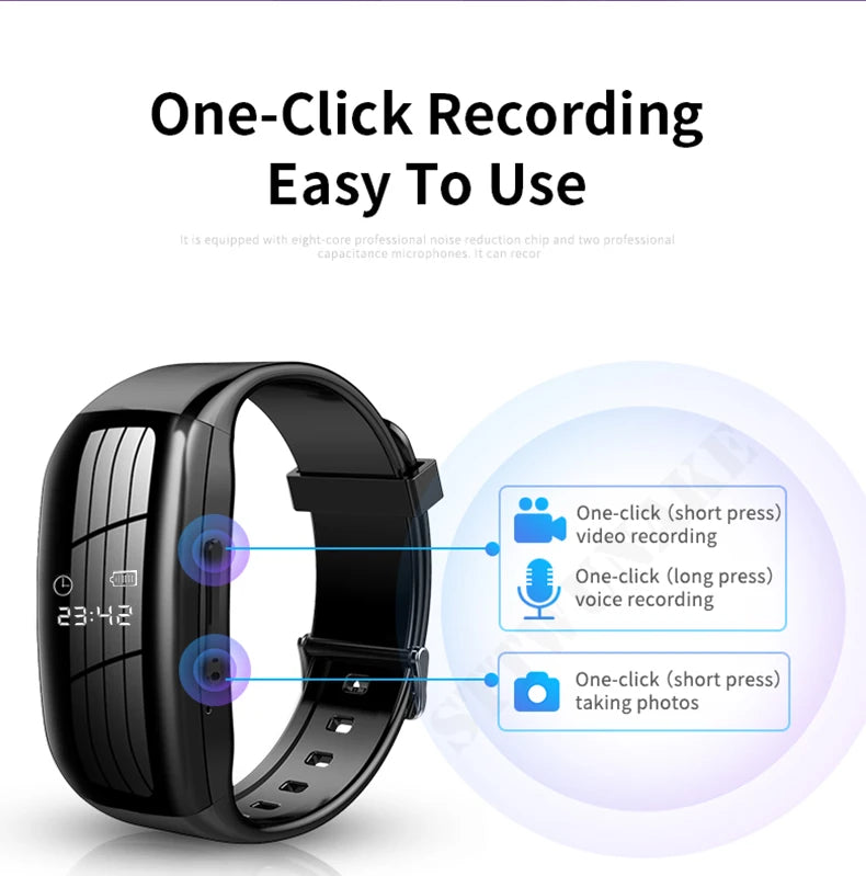 1080P HD Mini Camera Watch Clock Small Video Vioce Recorder Potable Outdoor Sports Security Digital Time Micro Home Camcorder