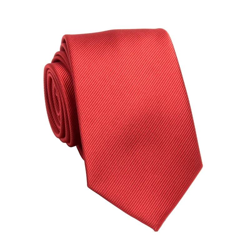 Men's Business Jacquard Slim Tie, British Classic Solid Color Tie,Casual Wedding Accessories - AIAZ