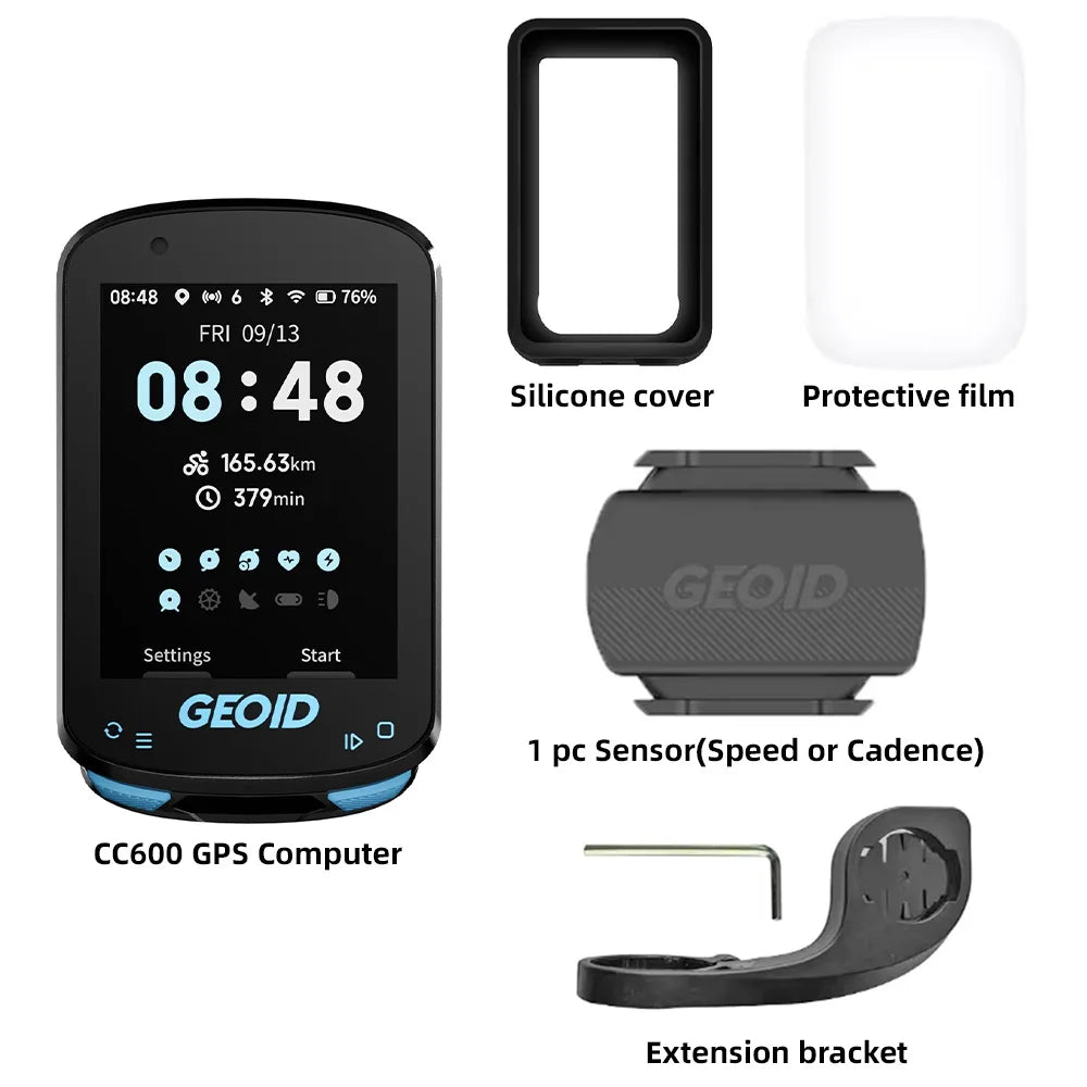 GEOID CC600 Color Screen Bike Computer Smart Navigation GPS Wireless Bicycle Speedometer WIFI ANT+ 11 Languages Cycling Odometer