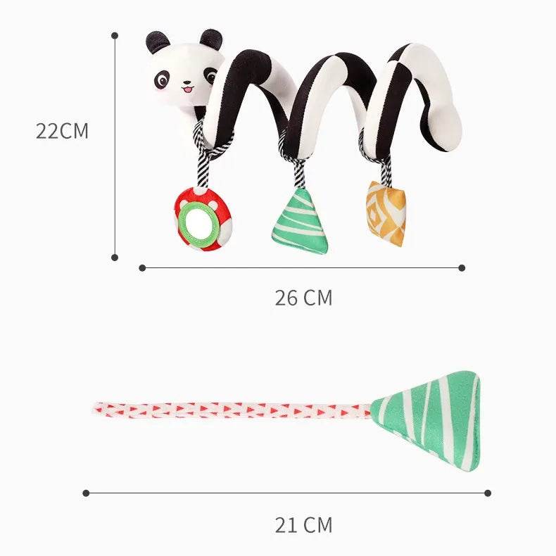 Montessori Baby Toys Kawaii Soft Plush Dolls Animal Strollers Pendant Toys for Newborn Boys Girls Toddler Birthday Gift - AIAZ