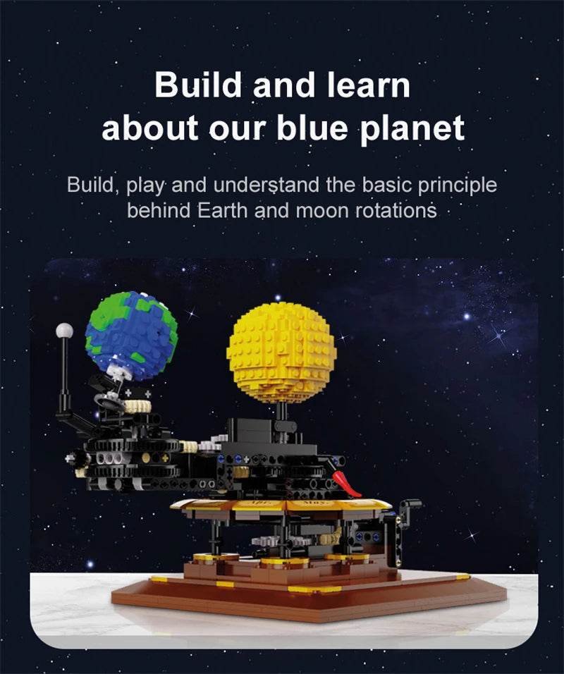 Cada 865PCS City Solar System Earth and Sun Clock Building Blocks Science Experiment Education Bricks Toys Boys Gifts - AIAZ