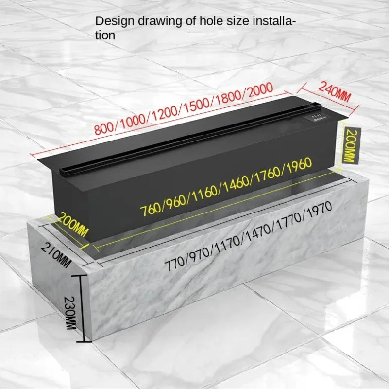 Upgraded LED Electric Fireplace 128 Color Flames Safe Touch APP Remote Controller Fireplace for Living Room/Office