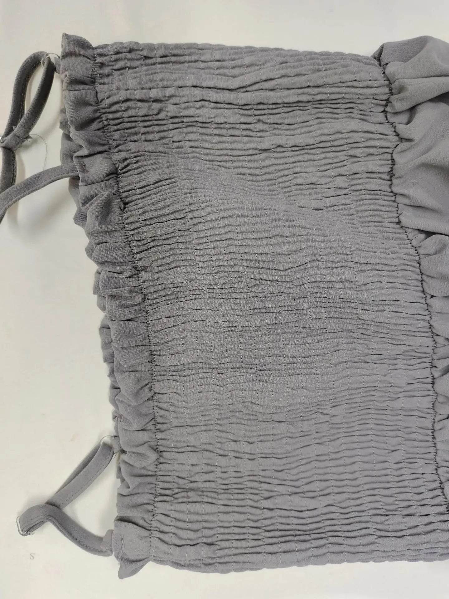 Summer New Suspender Jumpsuit Casual Commuting Women's Clothing Fashion Solid Color Elastic Waist Pocket Wide Leg Jumpsuit - AIAZ