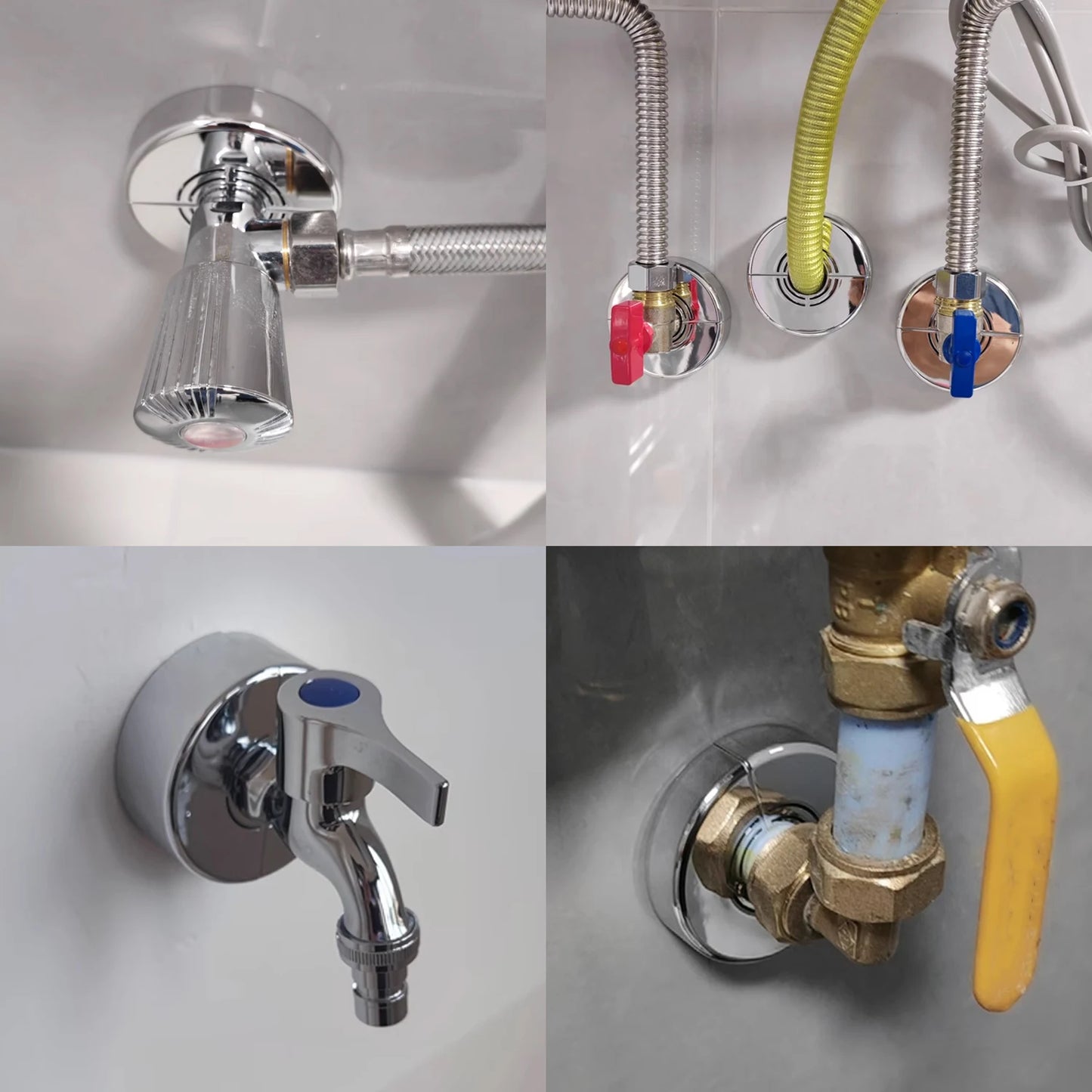 Faucet Decorative Cover Plastic Water Pipe Connector Wall Covers Heighten Valve Panel Shower Kitchen Bathroom Tap Accessories