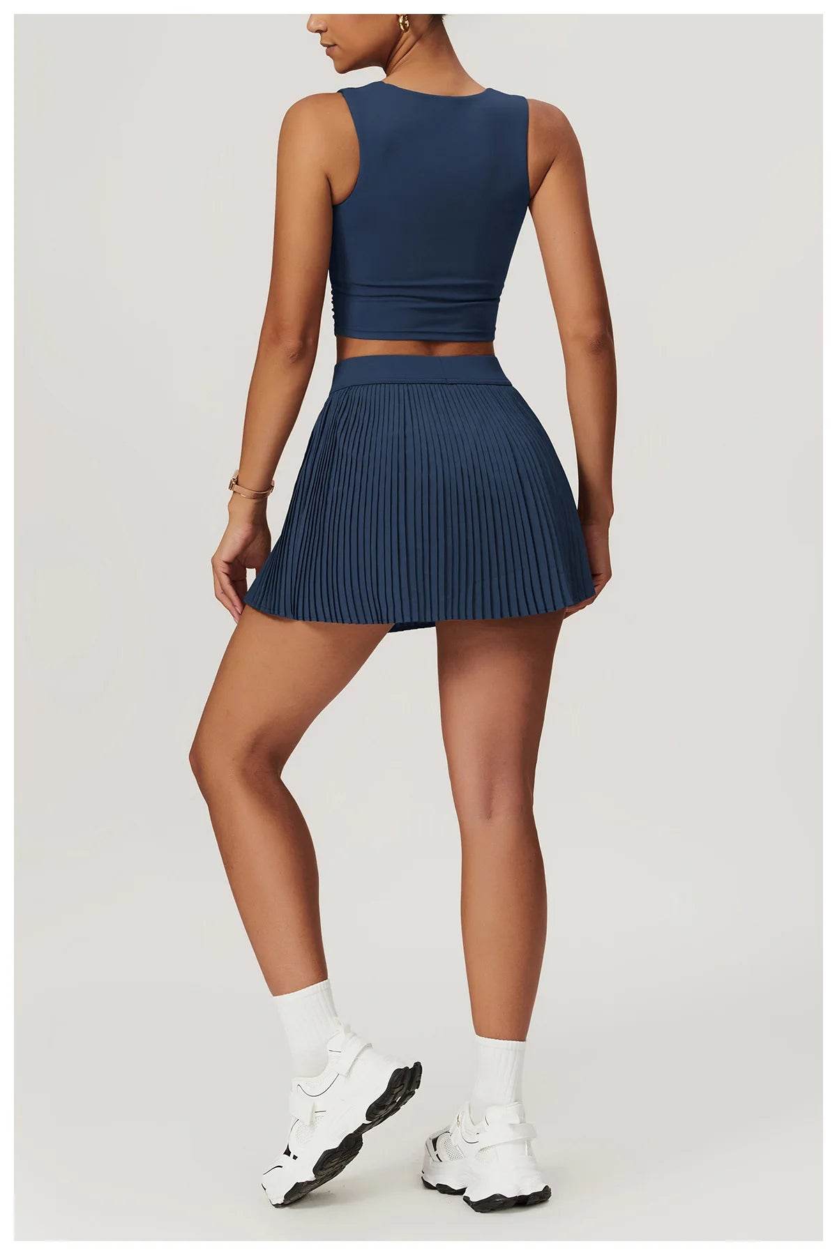 Yoga Sets Workout Sets for Women 2 Pieces Gym Suits Long Sleeved Outfits Zipper Fitness Jacket Running Short Skirt Sportswear - AIAZ