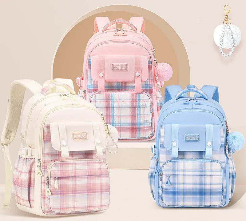SET Backpacks for Girls School Bags Aesthetic Backpack Elementary Student Teen Girls Cute Bookbag Kids Backpack Girls mochila - AIAZ