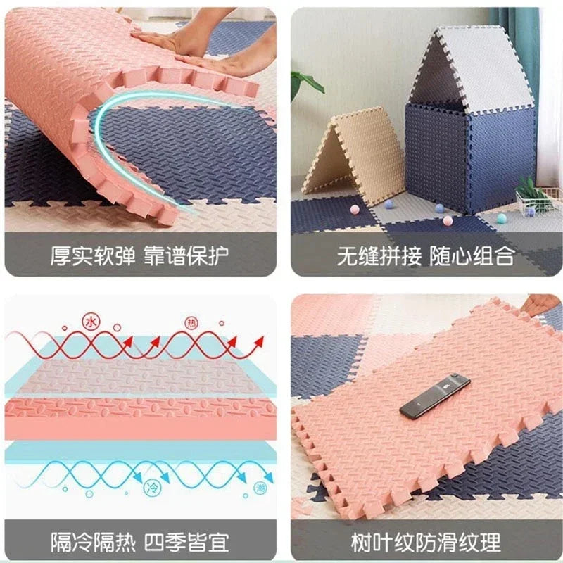 30x30x1cm Baby Play Mats Plain Color Puzzle Mats EVA Foam Mat Kids Jigsaw Mats For Bedroom Protective Floor Tiles Mat Baby Games