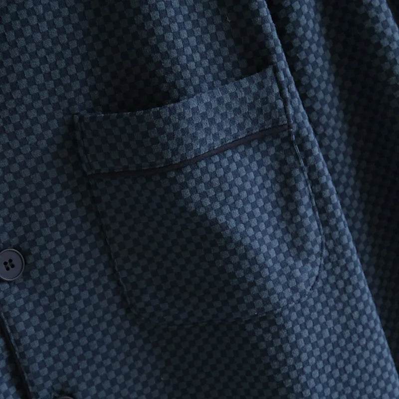 2025 New Men's Autumn/Winter Pajama Set Thickened Warm Home Clothes Long Sleeve Long Pants Two Piece Set Large Size Set - AIAZ