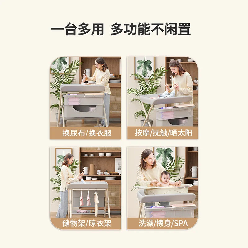 Baby Care Table Portable Multi-functional Baby Changing Table Children's Massage Foldable Bath Table