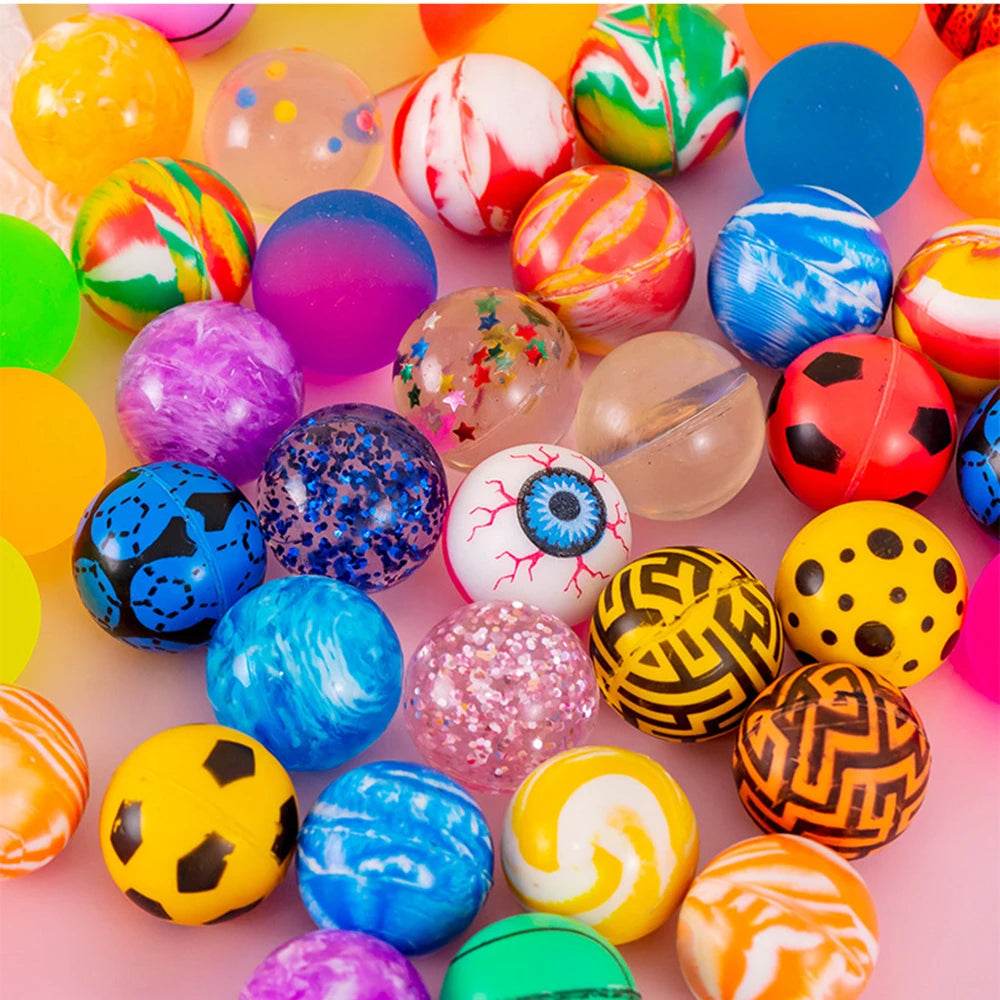 10/20/30/40/50Pcs Bouncy Ball Toys Kid Birthday Party Favors Gifts for Guests Rubber Bouncing Ball Pinata Goody Bag Fill Prizes - AIAZ
