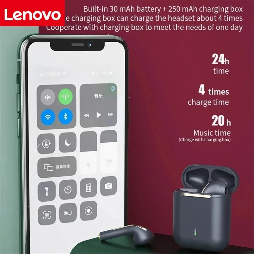 Lenovo Wireless Earbuds Bluetooth Earphones Noise-Cancelling Gaming Headset True Wireless Stereo Earbuds Hands-Free Earbuds