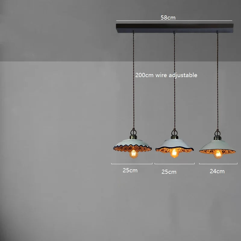 IWHD Modern Simple Ceramic LED Pendant Lamp Home Indoor Decor Lighting Bedroom Restaurant Dinning Living Room Lights Hanglamp