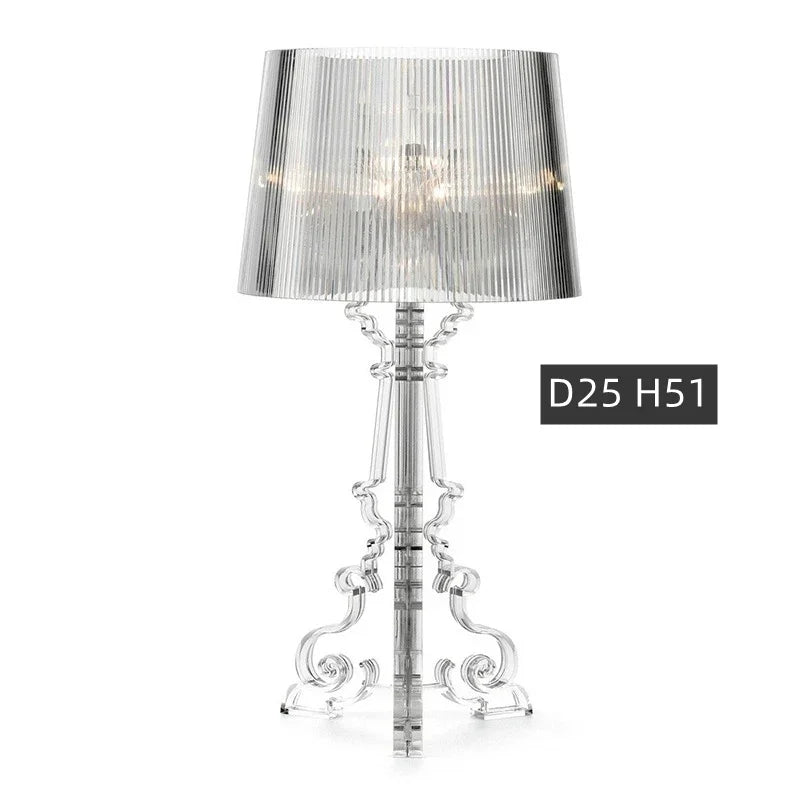 Baroque Ghost Shadow Desk Lamp Decorative Lighting for Living Study Room Bedroom Acrylic Transparent Table Lamps Room Decor