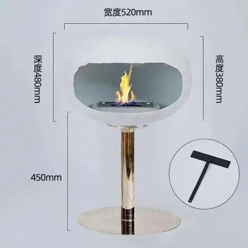 Nordic Wrought Iron Fireplaces Creative Villa Home Decor Living Room Art Heating Heater Modern Designer Floor-standing Ornaments