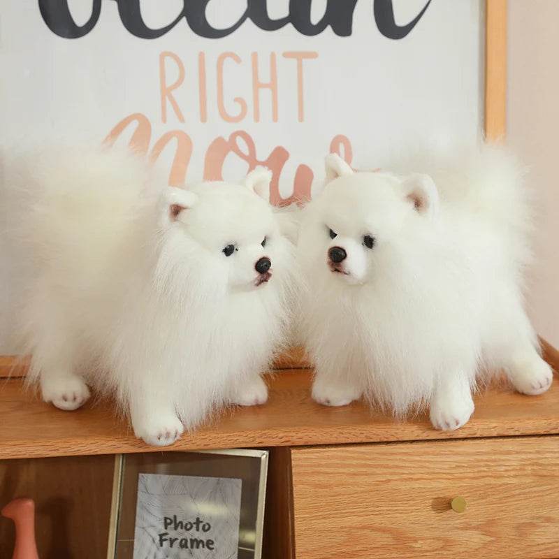 Premium Simulation Pomeranian Dog Plush Toy Cute Stuffed Animals High Quality Puppy Plushies Doll Cartoon Soft Kids Toys Gifts - AIAZ