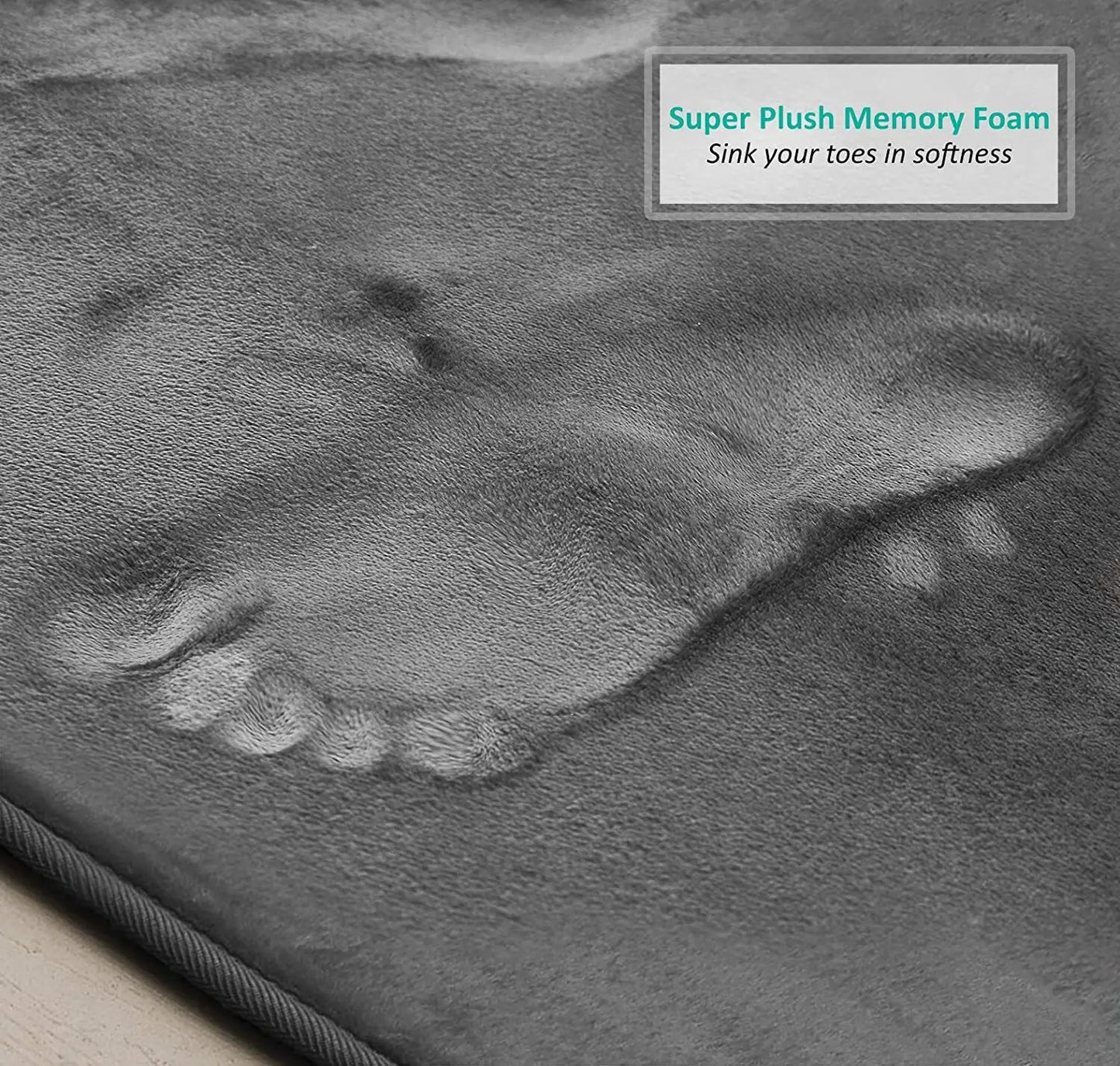 3PC Bathroom Rugs Velvet Memory Foam Non-Slip Bath Rugs Machine Wash Dries Quickly - Ultra Soft Bath Mats for Bedroom kitchen