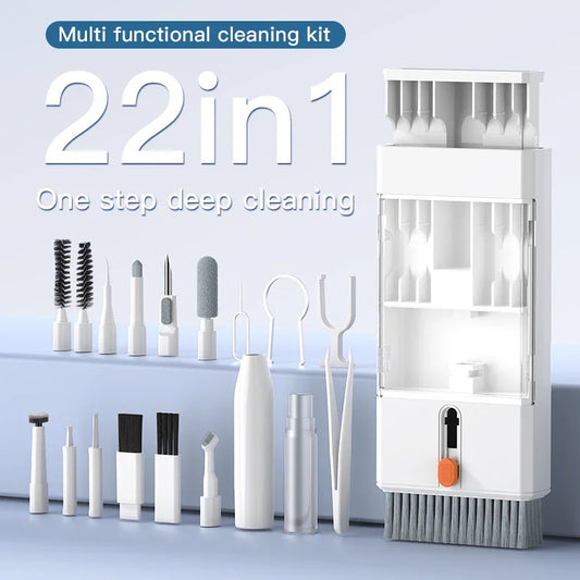 22-in-1 Multi-Function Cleaning Kit  for iPhone AirPods iPad Digital  Camera  PC Keyboard Phone Screen Headphones Cleaning Tools