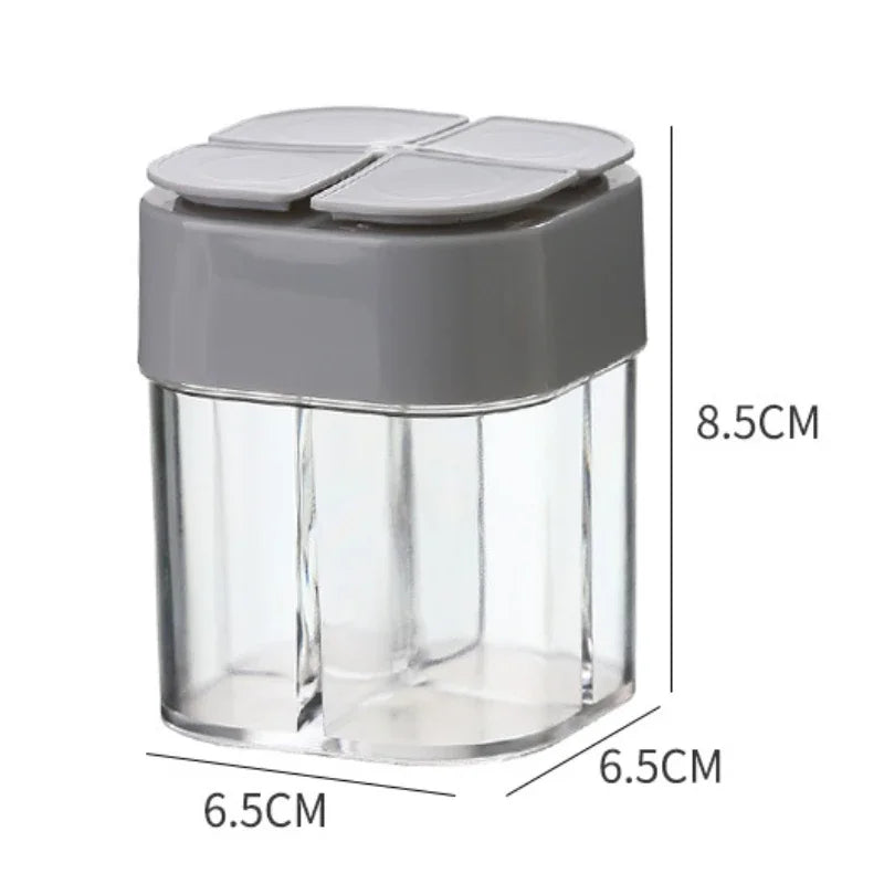 4 In 1 Camping Hiking Seasoning Jar Outdoor Cooking Grill BBQ Spice Dispenser Camping Supplies Cookware Equipment Accsesories
