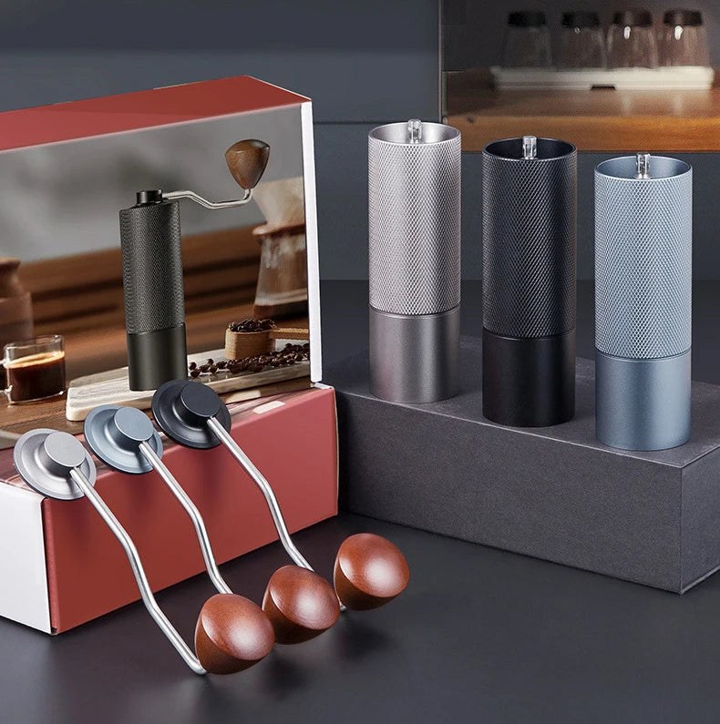 Manual Coffee Grinder Stainless Steel Conical Burr Adjustable Setting High Quality Portable Hand Grinder