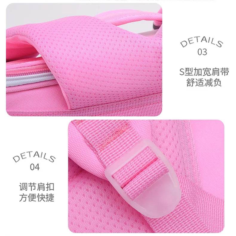 primary school bags for girls cute cartoon love heart pink school backpack student bookbag elementary school kids backpack - AIAZ