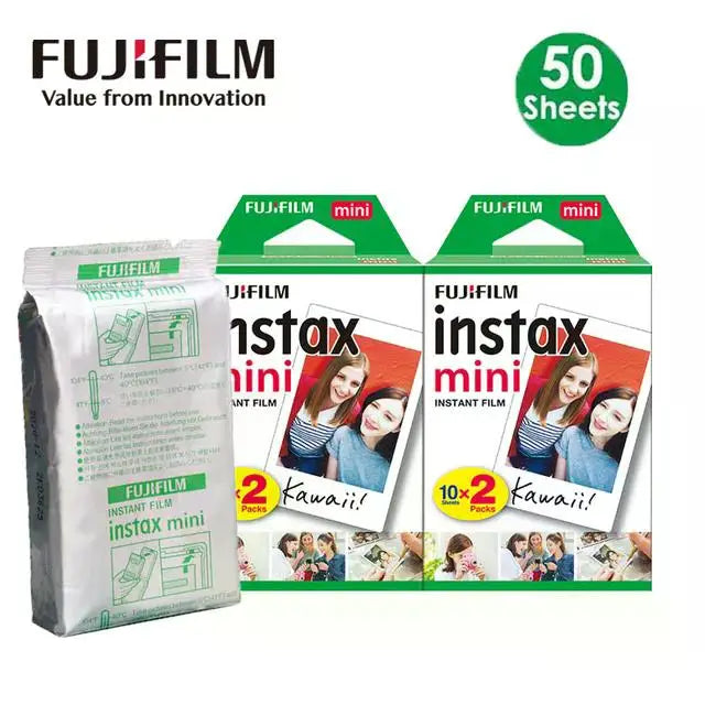 Fujifilm Instax Mini Film White Edge 10 20 40 60 80 100 Sheets For FUJI Instant Photo Camera Mini 12/11 Mini 9 8 7s 70 EVO Link