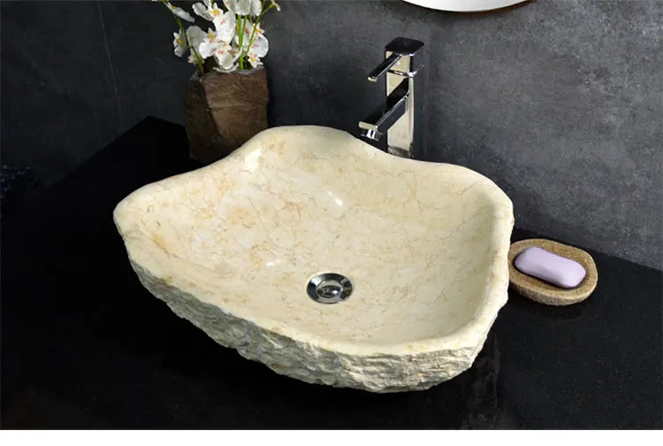 Stone platform basin Art marble washbasin Pool Bathroom Balcony Outdoor courtyard Household