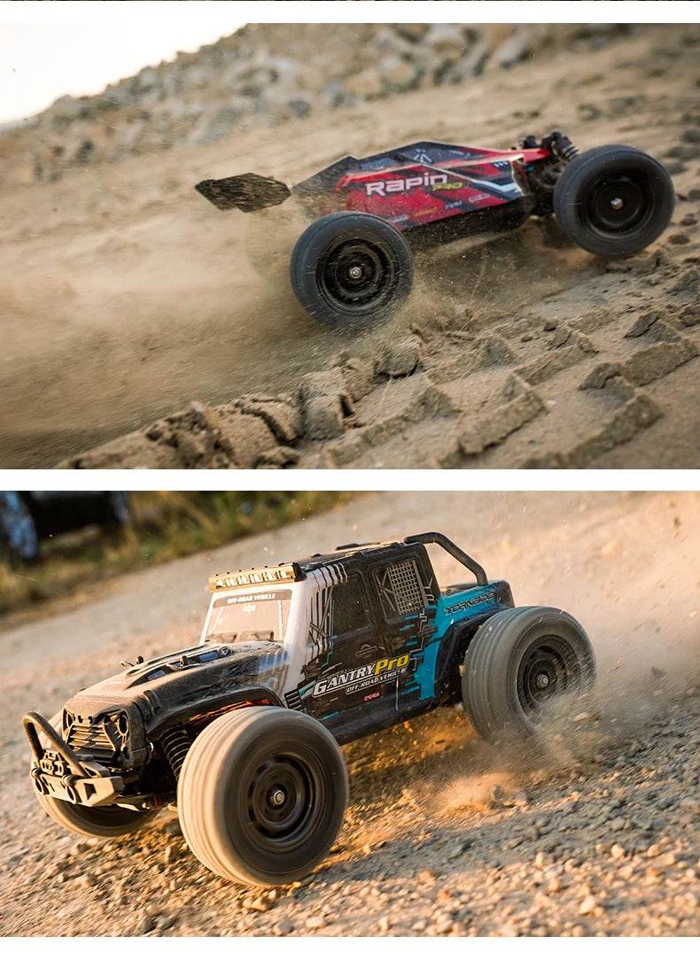 16103PRO 2.4GHz 70KM/H Professional RC Car: Brushless Motor, 1:16 Scale 4WD High-Speed Off-road Climbing Vehicle Wtith LED Light - AIAZ