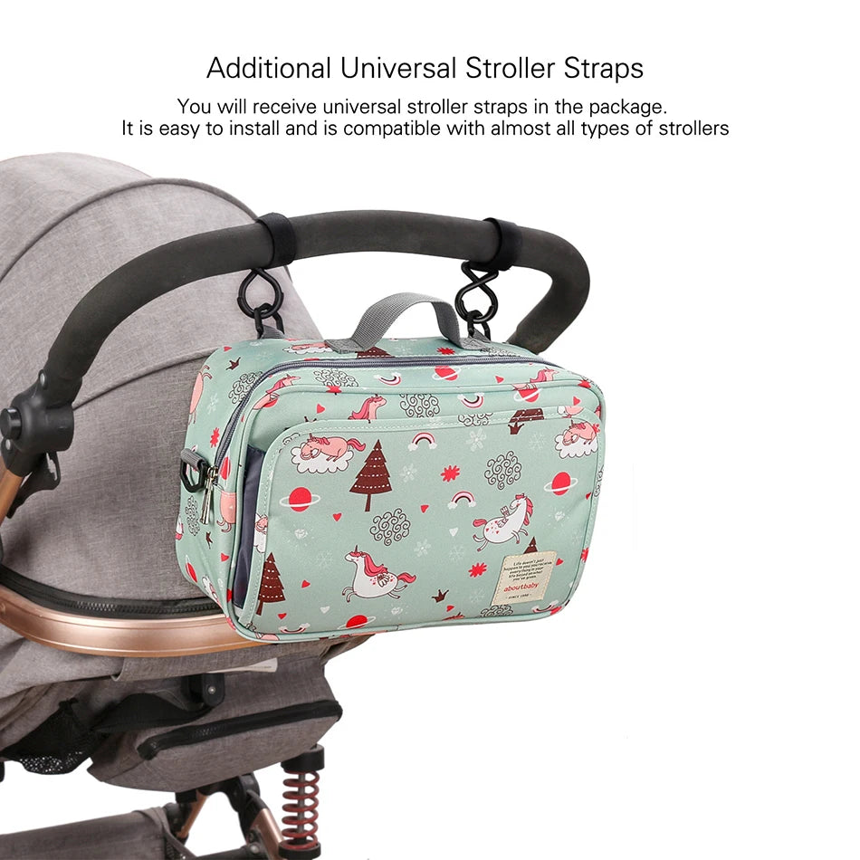 Women Multi-functional Messenger Bags Outdoor Waterproof Stroller Hanging Bag Baby Diaper Bags Adult Casual Cartoon Shoulder Bag