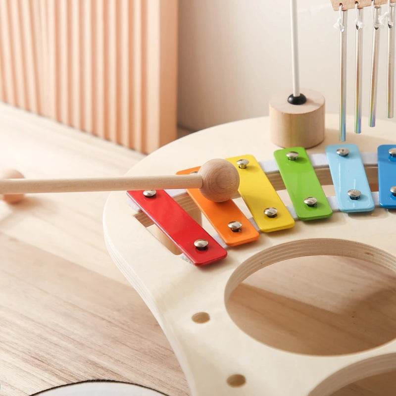 Baby Educational Toys Wooden Aeolian Bells Montessori Children's Musical Toys Xylophone Newborn Birthday Gifts Music Table Toys - AIAZ