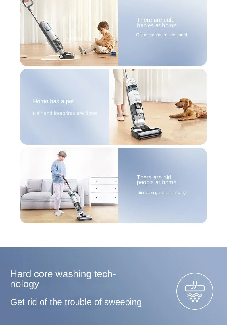 TINECO wireless floor scrubber cleaning machine IFLOOR SE household wet and dry dual-purpose suction and mop integrated