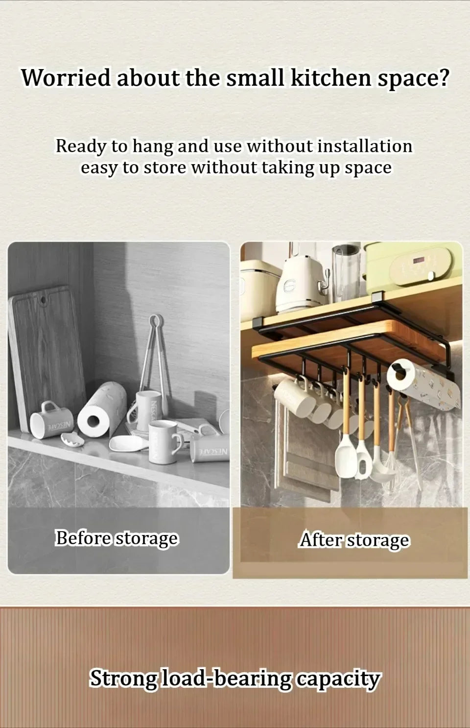 Cabinet Metal Storage Rack Kitchen Cutting Board Rack Non Perforated Tableware Storage Rack Kitchen Wall Mounted Pot Cover Rack