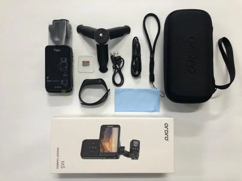 ORDRO M5 5K Action Pocket Video Camcorder Infrared IR Night Vision Big Touchscreen Vlog Camera with Tripod Remote Control SDcard