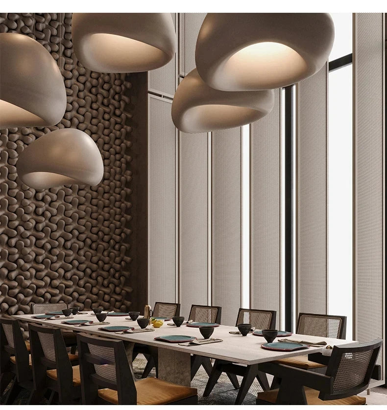 Japanese Wabi Sabi Chandelier Modern LED Pendant Light for Dining Living Room Bedroom Bar Designer Homestay E27 Hanghing Lamp