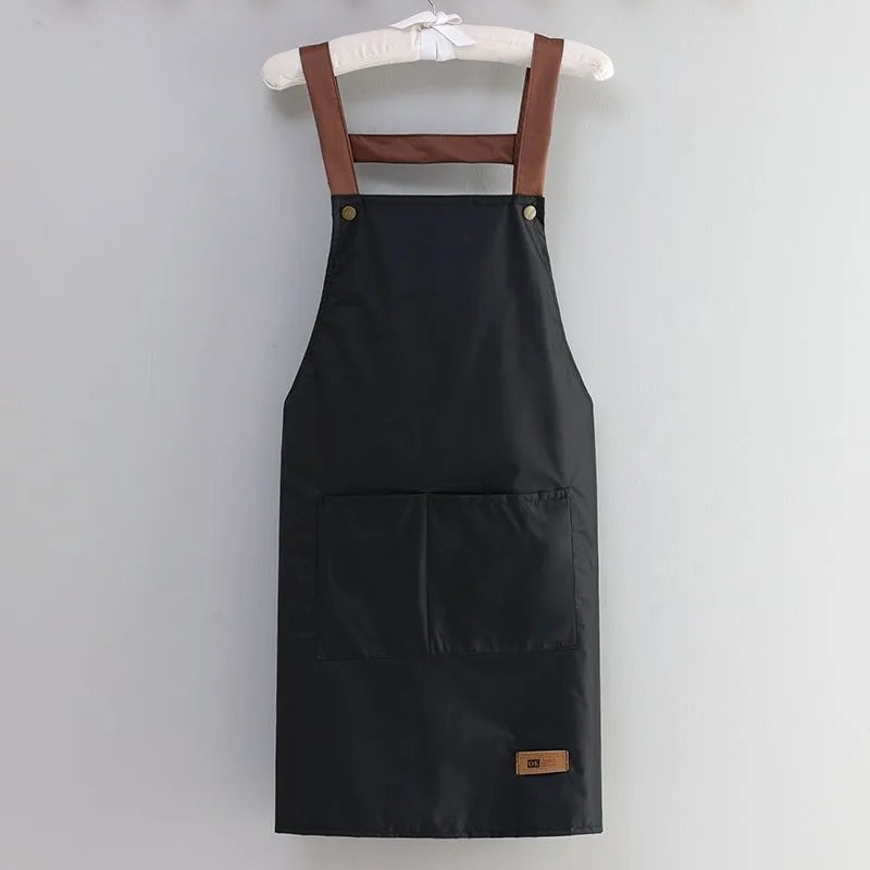 Resistant Dirt Apron Waterproof and Oil Resistant Household Kitchen Cooking Fashion Apron Adult Work Clothes Kitchen Accessories