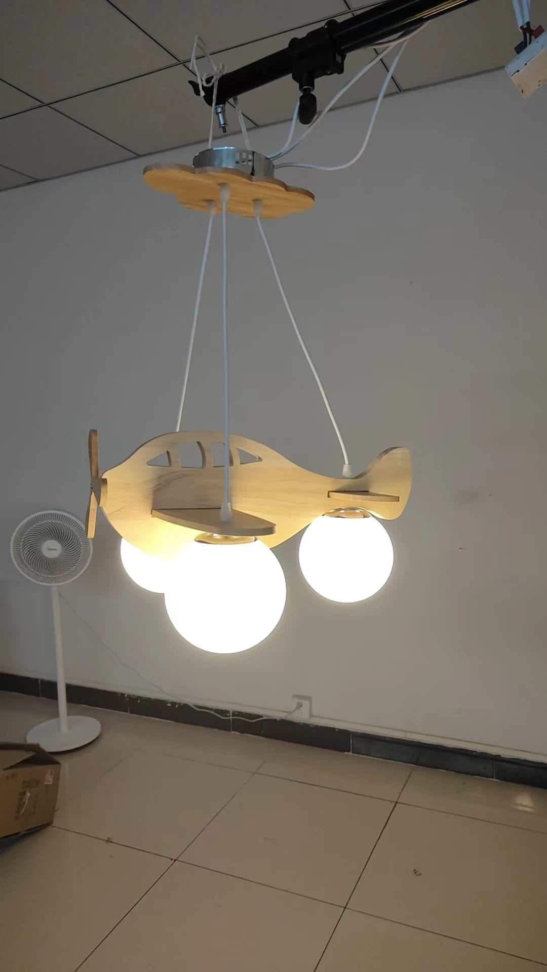 Wooden Handmade Aircraft Hanging Pendant Lights For Bedroom Children Room Decor Suspension Lamps Excluding Light Bulbs