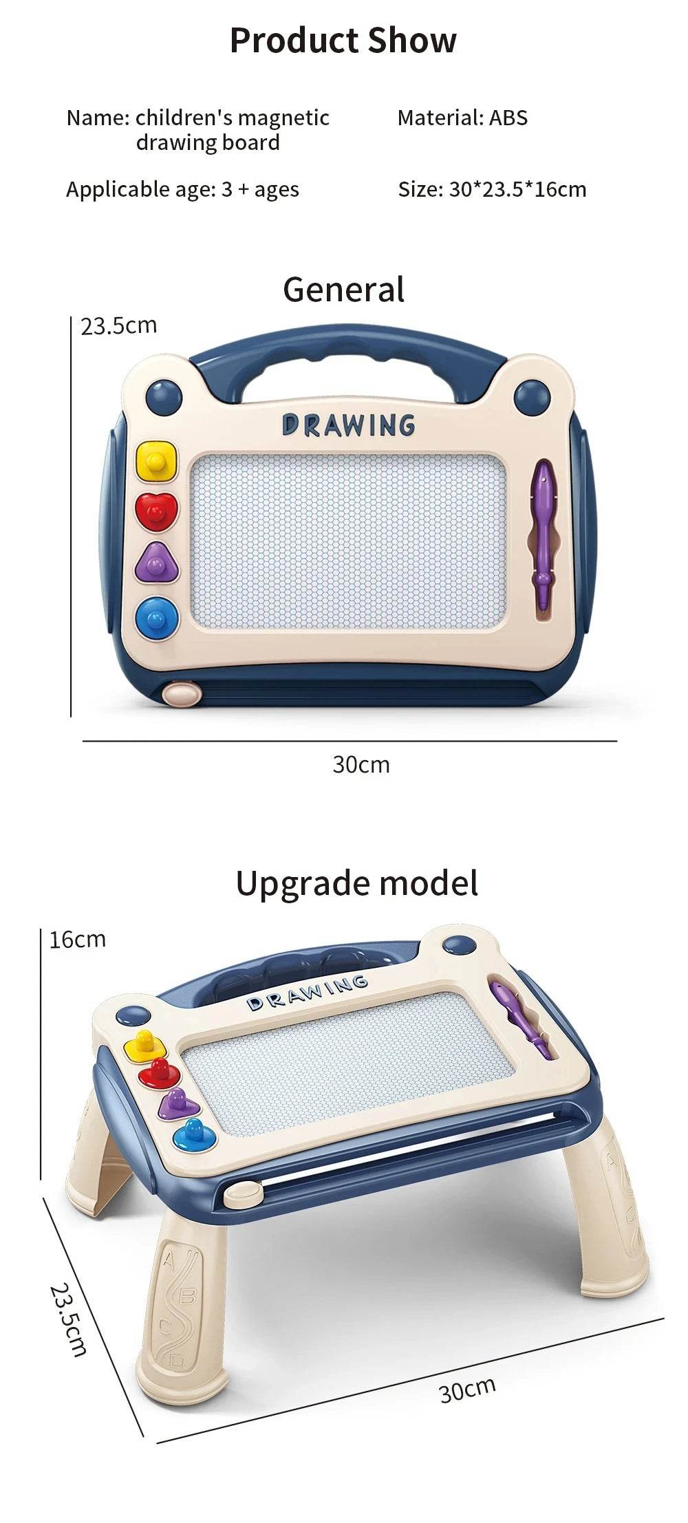 Magnetic Drawing Board Colored Graffiti Magic Eraser Drawing Board Children's Graffiti Board Art Early Education Drawing Toy - AIAZ
