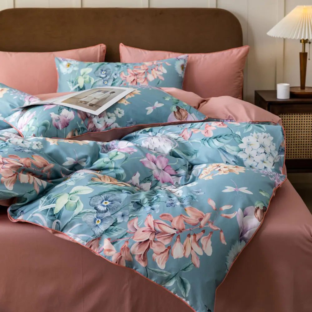 Svetanya Print Egyptian Cotton Bedding Set Queen King Ru Full Double Size Bedlinens Sheet Duvet Cover Set