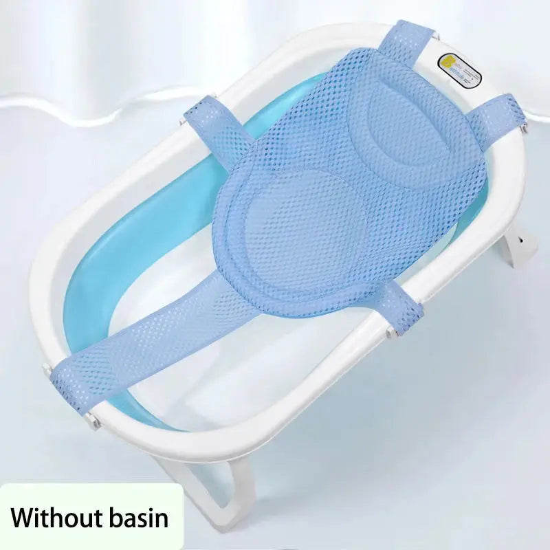 Baby Bath Seat Support Mat Foldable Bath Tub Pad &amp Chair Newborn Bathtub Pillow Infant Anti-Slip Soft Comfort Body Cushion