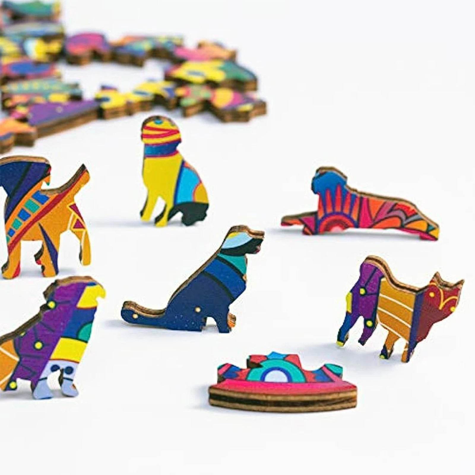 Round Peacock Wooden Jigsaw Puzzle Irregular Animal Shaped Wooden Puzzle Adult Puzzle Toys Festival Gift For Friends and Family - AIAZ