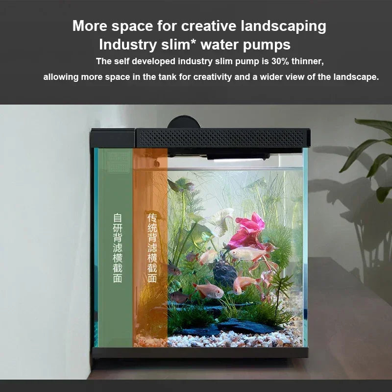 Xiaomi Mijia Smart Fish Tank MYG100 Work With Mijia APP Mobile Controlled Remote Feeding Smart Lighting System Light Aquarium20L