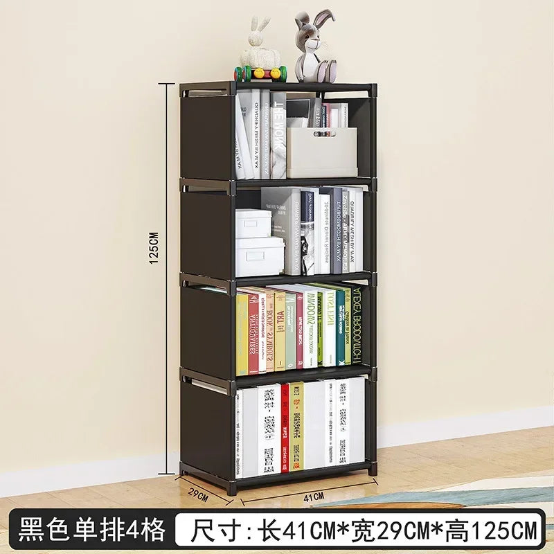 Floor To Ceiling Household Simple Bookshelf, Desktop Storage Shelf, Simple Children's Bookshelf, Multi-layer Miscellaneous Shelf