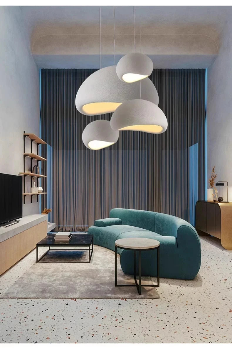 Japanese Wabi Sabi Chandelier Modern LED Pendant Light for Dining Living Room Bedroom Bar Designer Homestay E27 Hanghing Lamp