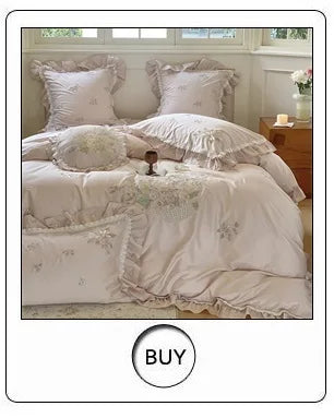 4/6/9Pcs Gorgeous European Palace Style Royal Embroidery Bedding Set Brocade Egyptian Cotton Duvet Cover Bed Sheet Pillowcases