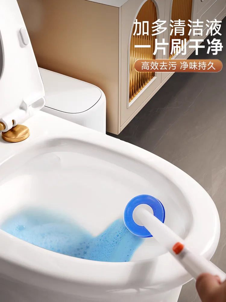 Toilet Brush Disposable Wallmounted Toilet Cleaner Replacement Head Long Handle Cleaning Tool Brush WC Kit Bathroom Accessory