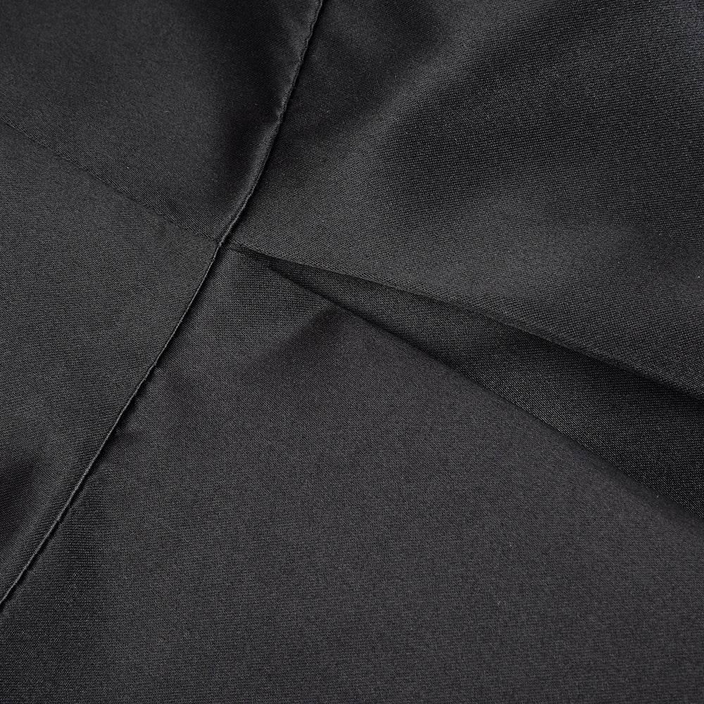 2022 Women Elegant Black Dress Half High Collar High Waist A-Line Dresses Slim Fit Midi Dress Office Lady Female Solid Vestidos - AIAZ