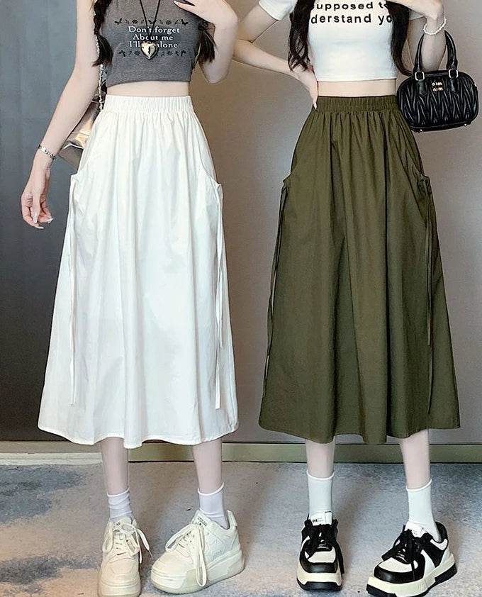 Skirts For Women Chubby Woman Skirt Drawstring Cargo New In Cheap Stylish Chic And Elegant Offer Aesthetic Hot Clothing Sales V - AIAZ