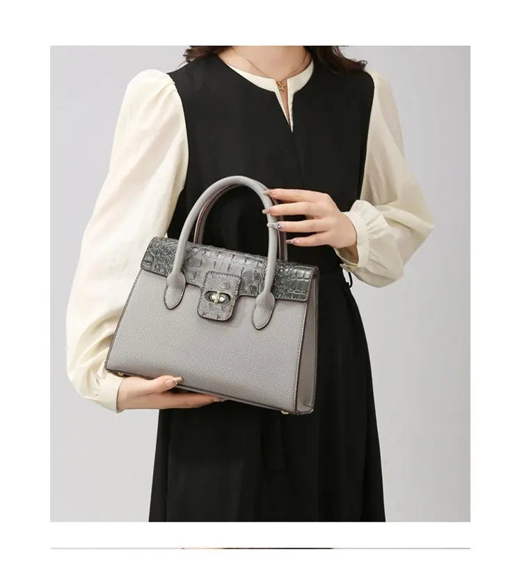 Embossed Handbag for Women 2025 New Fashionable Spacious Soft Leather Woven Rope Shoulder Hand Carry Crossbody Bag