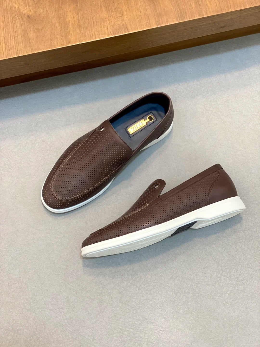 OECHSLI Shoes Cowhide Suede 2025 new breathable comfortable quality genuine leather comfort Men‘s European big size 38-46