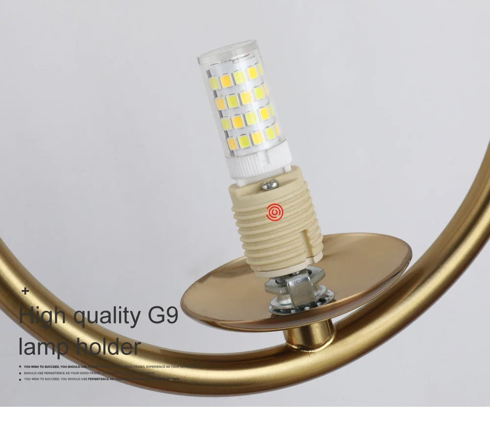 Modern LED Wall Lamps Metal Living Room Lamp Fashion Nordic Bedside Glass Wall Lamp Bedroom Decoration Lighting