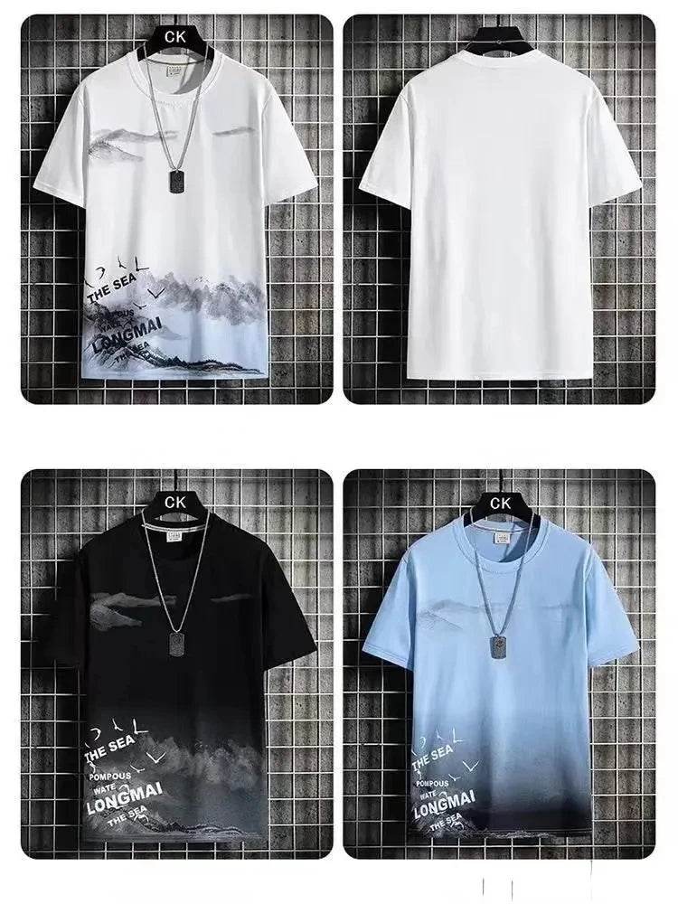 Trendy Suits for men Men's Summer Shorts Set Gym Outfit Student Short Sleeve Tee 2 Piece Set Tracksuits Men Casual Men Clothing - AIAZ